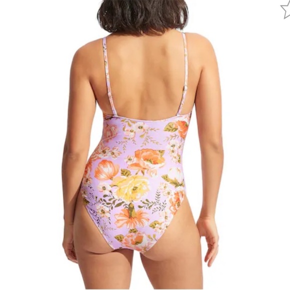 SEAFOLLY Paradise Garden Underwire One-Piece multi color size 12 - Picture 2 of 8